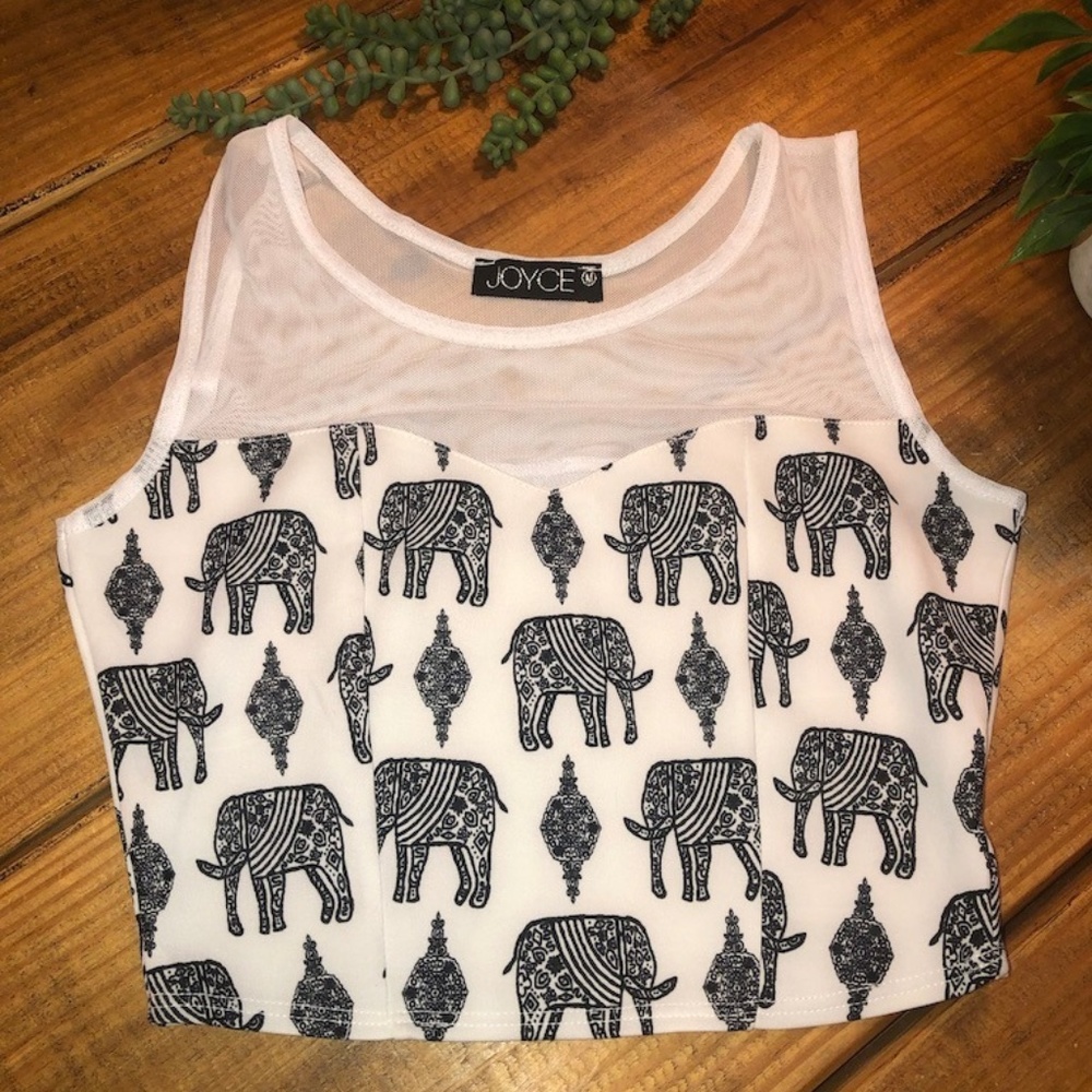 Elephant Dress Crop Top